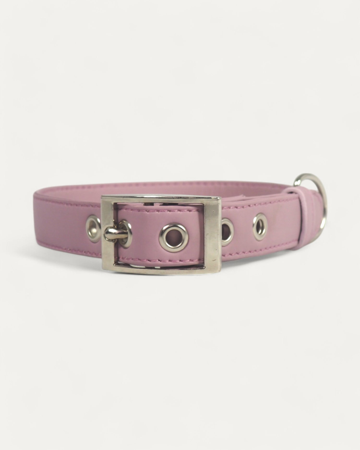 Collier personnalisable pour chien en cuir vegan de pommes, lilas, élégant, durable, cruelty-free et respectueux de l&