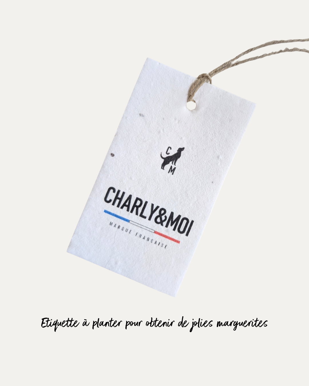 Etiquette de marque Charly&amp;Moi ensemencée