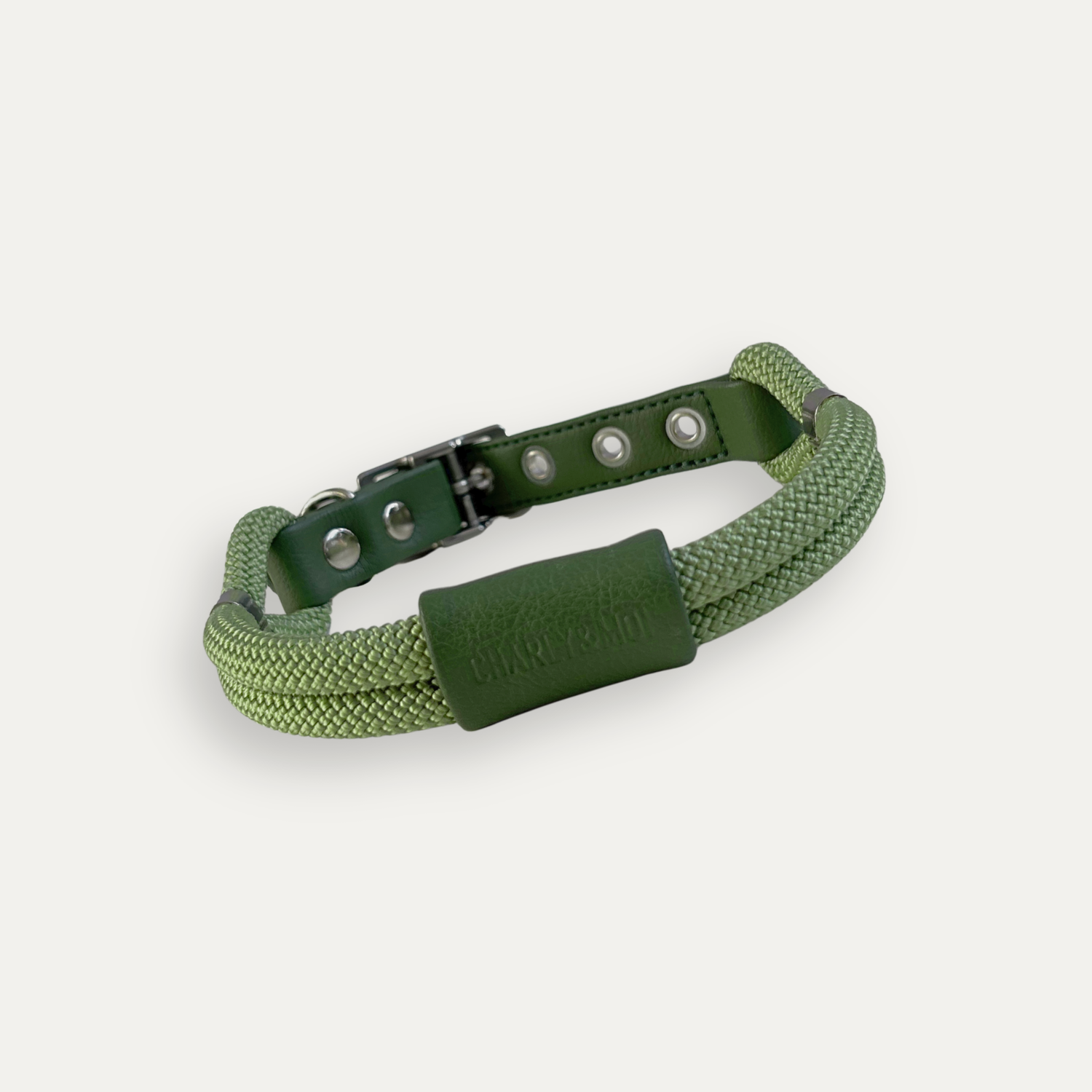 Collier George en cuir* vegan sapin et guacamole