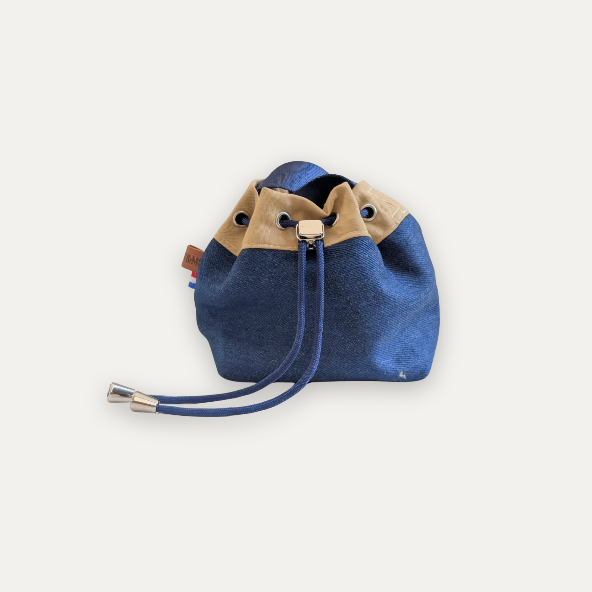 Sac à friandises pour chien en jean brut